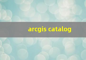 arcgis catalog